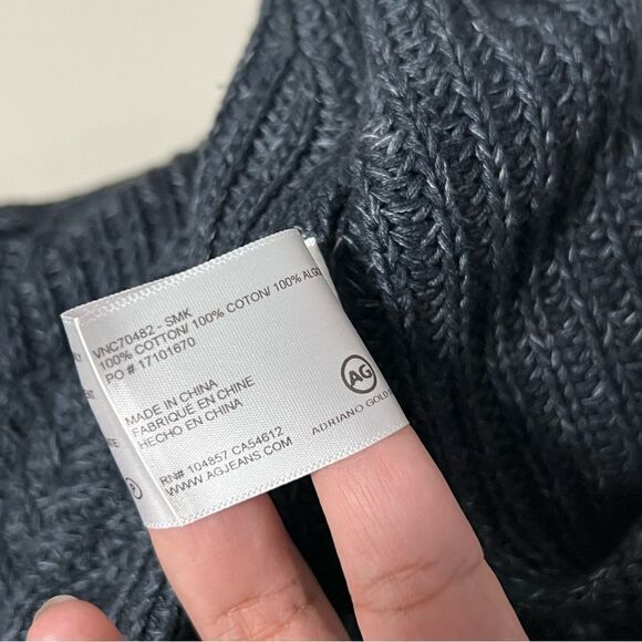 AG Adriano Goldschmied Finn Crewneck Tattered Knit Sweater Distressed - Picture 11 of 13